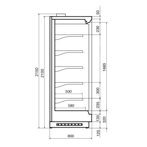 Горка холодильная Dazzl Vega SG 080 H210 375 - Изображение 3