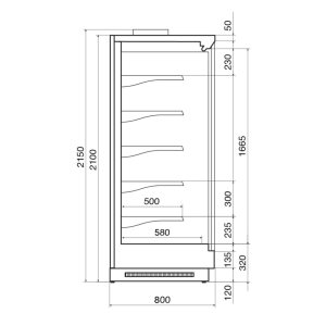 Горка холодильная Dazzl Vega DG 080 H210 Plug-in 125 - Изображение 3