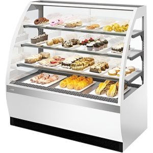 Витрина кондитерская Chilz VETE OF 90 белый глянец, шлифованная нержавейка
