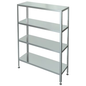 Стеллаж с 4-я сплошными полками МХМ С-4-0,5/0,9/1,8 (нержавейка) 