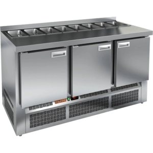 Стол холодильный для салатов HiCold SLE1-111SN (1/3) без крышки