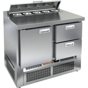 Стол холодильный для салатов HiCold SLE2-12GN (1/6) с крышкой