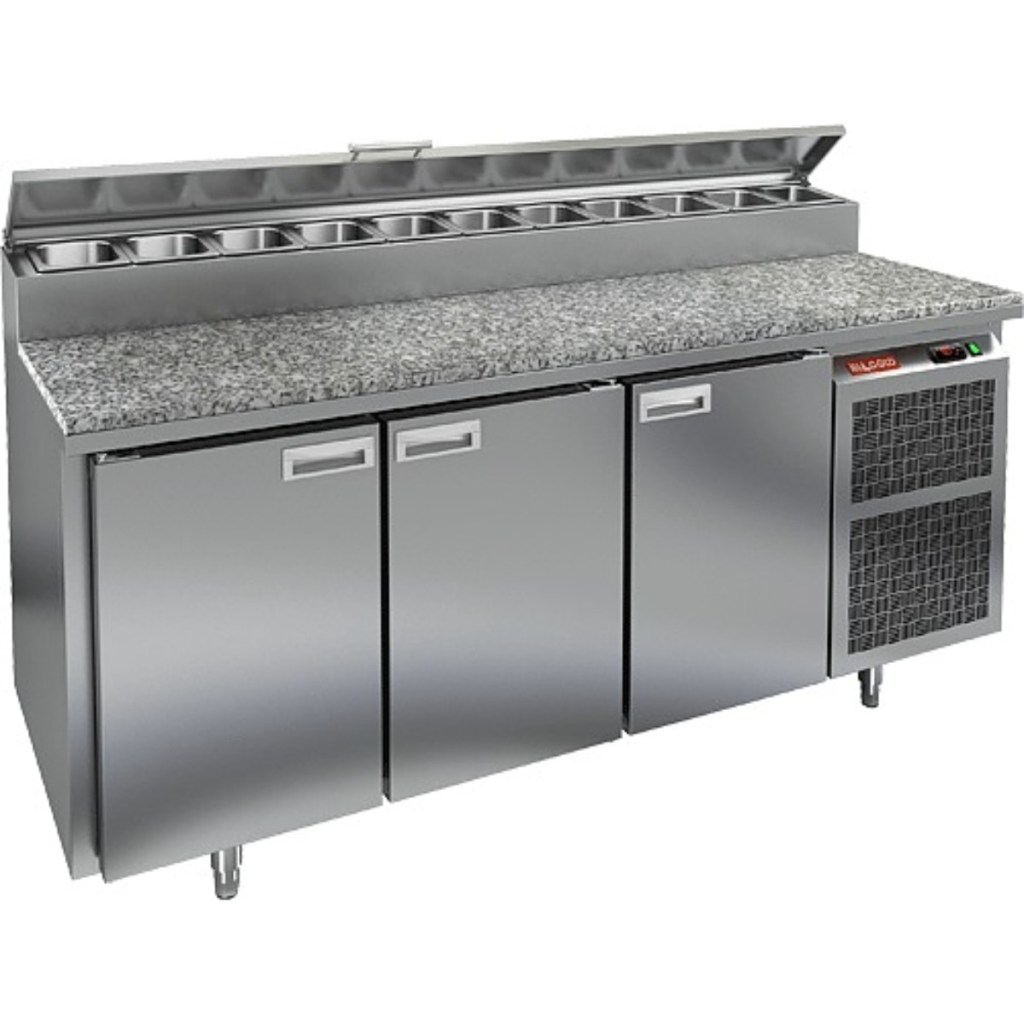 Стол холодильный для пиццы HiCold PZ2-111/GN (1/6H) камень (R290)