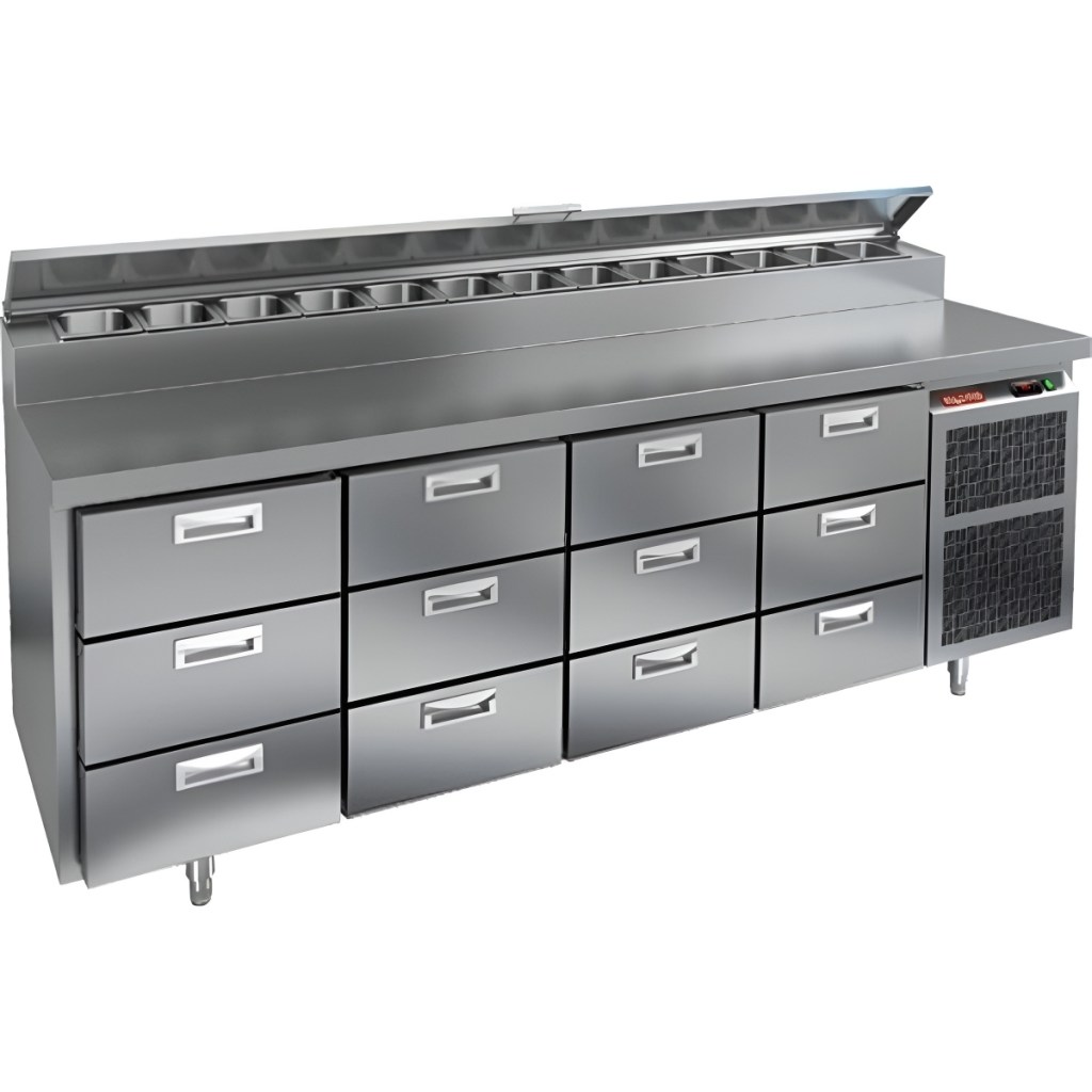 Стол холодильный для пиццы HiCold PZ2-3333GN (1/6)