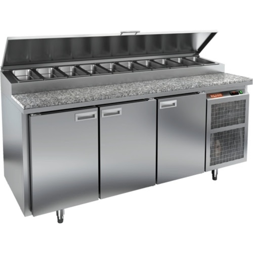 Стол холодильный для пиццы HiCold PZ1-111GN (1/3) камень