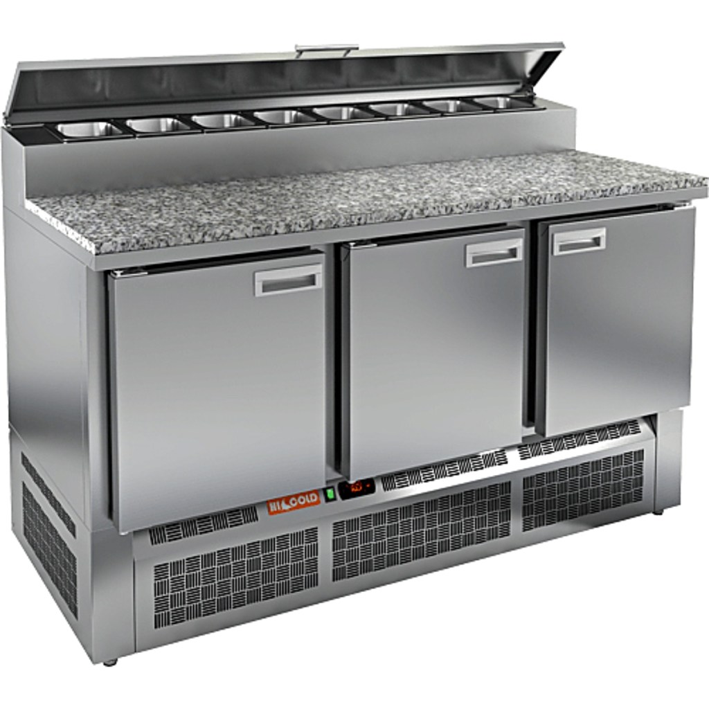 Стол холодильный для пиццы HiCold PZE2-111/GN М камень