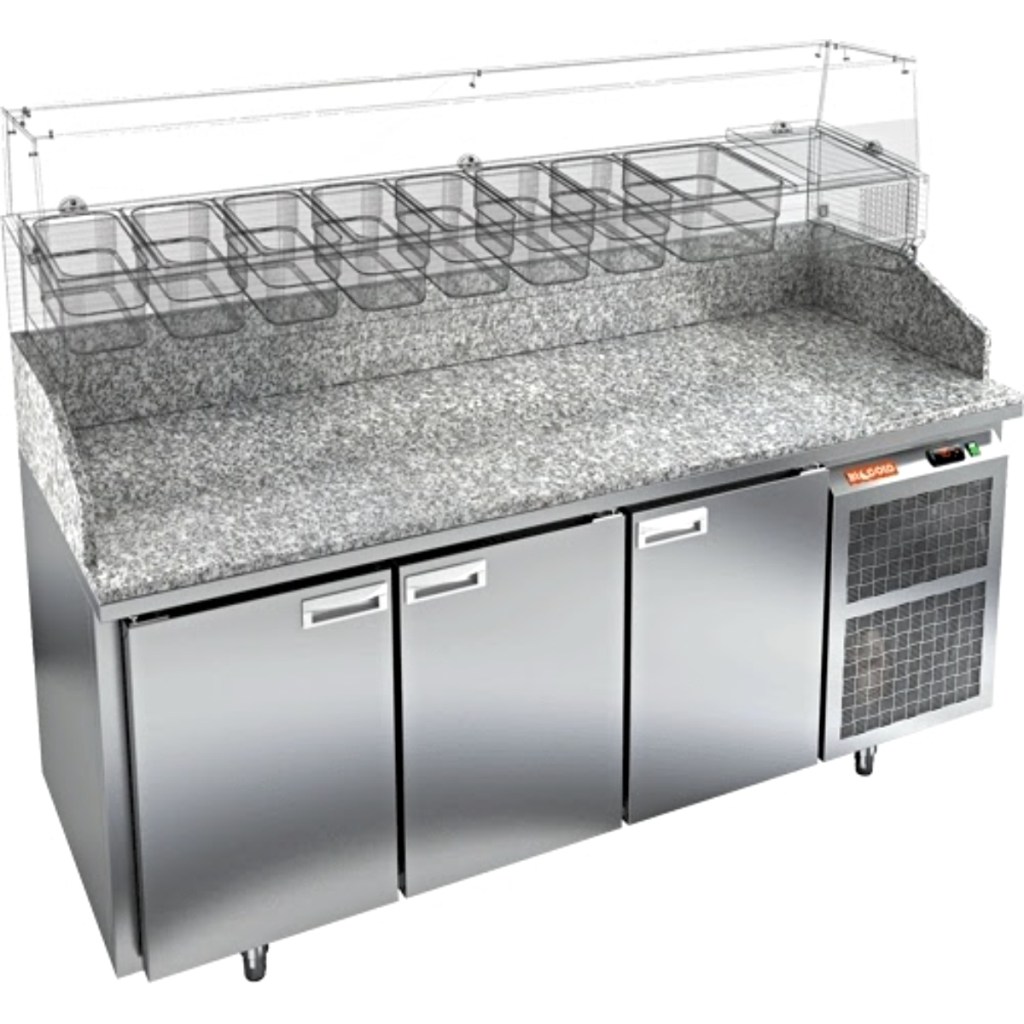 Стол холодильный для пиццы HiCold PZ3-111/GN М камень