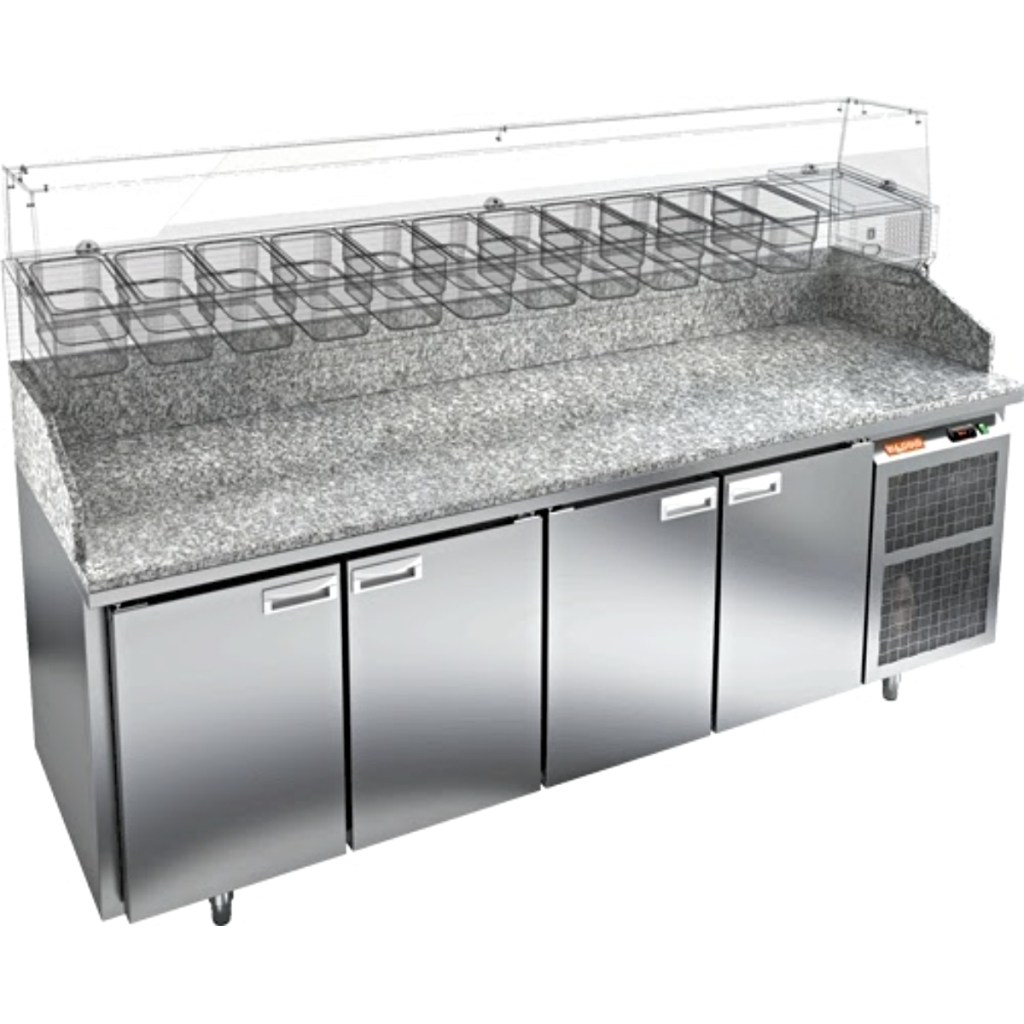 Стол холодильный для пиццы HiCold PZ3-1111/GN М камень