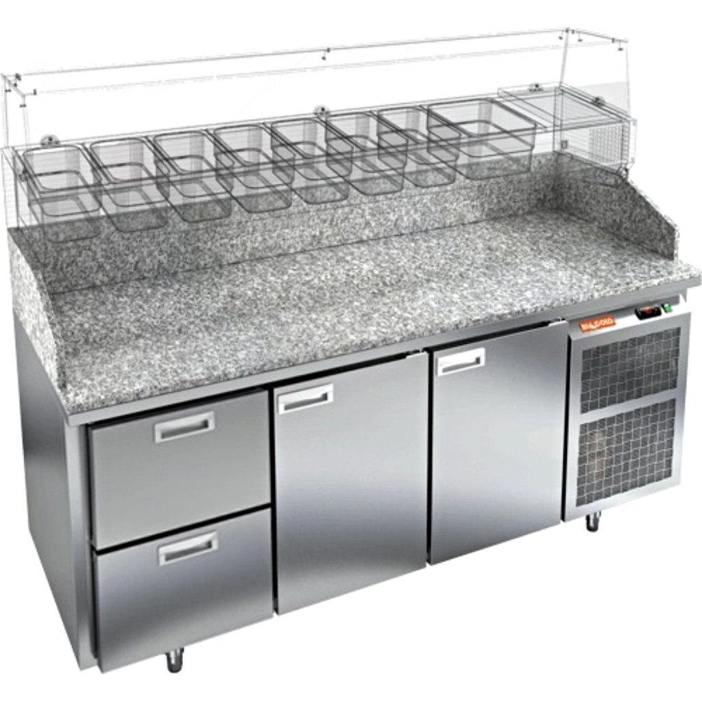 Стол холодильный для пиццы HiCold PZ3-211/GN камень