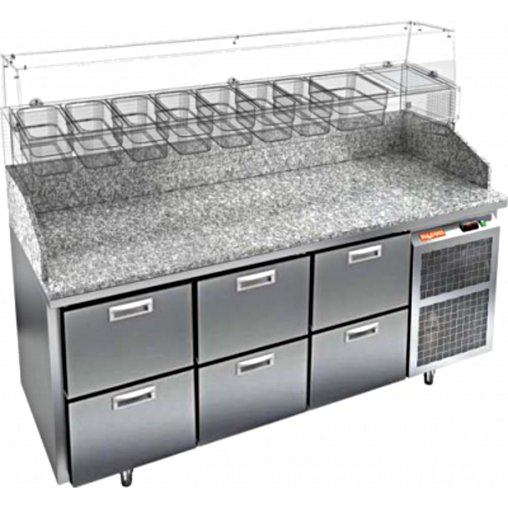 Стол холодильный для пиццы HiCold PZ3-222/GN камень