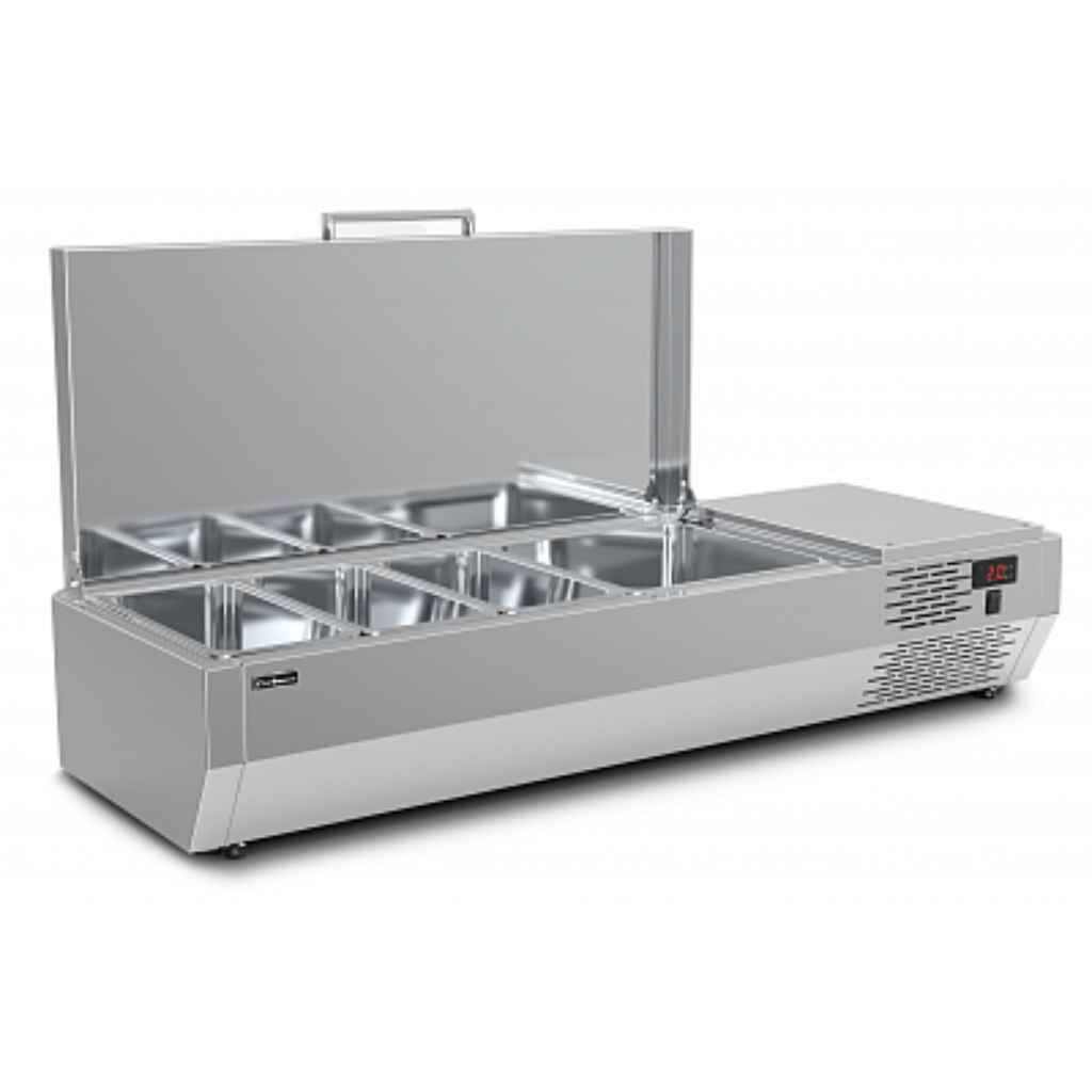 Витрина для ингредиентов Carboma A40 SM 1,2 (3 GN 1/3 + 1 GN 1/2) с крышкой