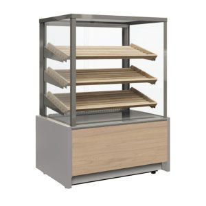 Витрина кондитерская Carboma KC70 N 1,3-1 Light Bread Паттерн (0106 Седой дуб) хлебная, со стеклом