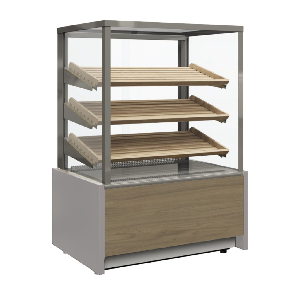 Витрина кондитерская Carboma KC70 N 1,3-1 Light Bread Паттерн (0110 Мариель) хлебная, со стеклом