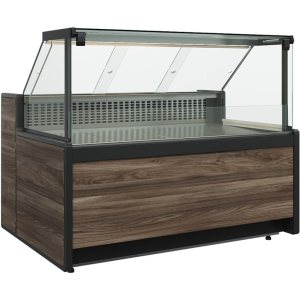 Витрина холодильная Carboma GC111 VV 2,0-1 (1008 Темный дуб) (динамика, газлифт, без боковин)