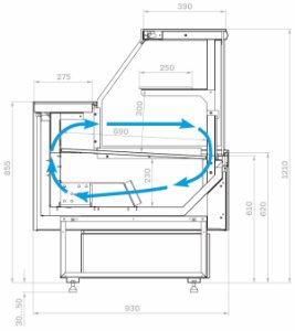 Витрина холодильная GC95 VM 1,5-1 с боковинами (версия 2.0) (9006-0430) - Изображение 3
