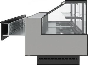 Витрина холодильная Carboma GC110 VM 1,5-1 выдвижные поддоны без боковин (версия 2.0) (9006-0430)