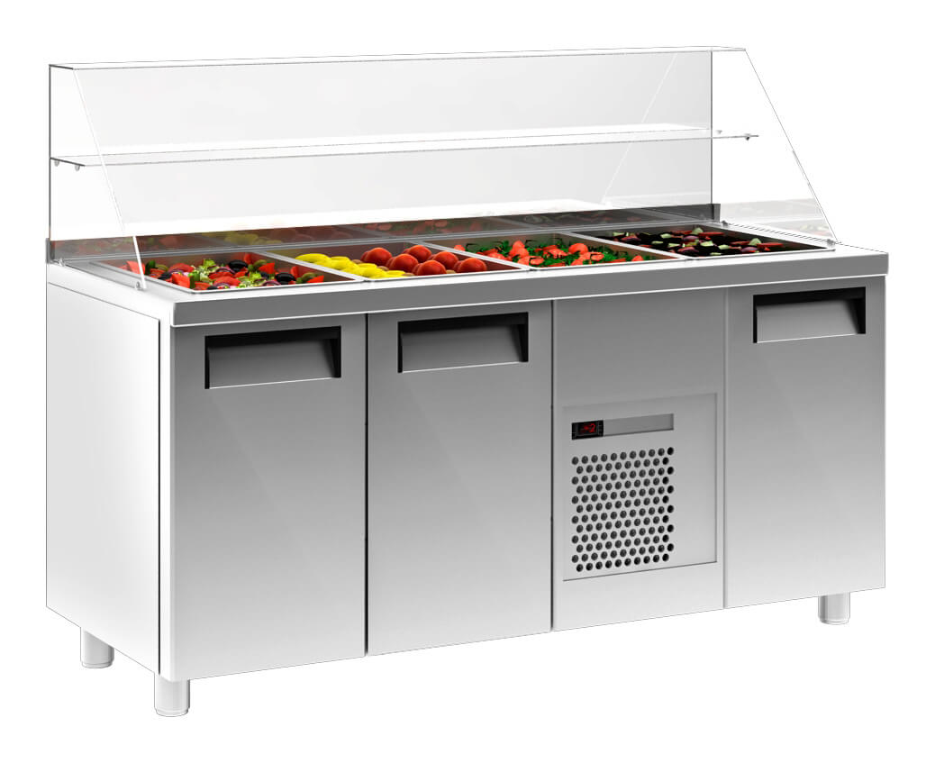 Холодильный стол для приготовления салатов Сarboma T70 M3sal-1 9006 (SL 3GN Полюс) - Изображение 2