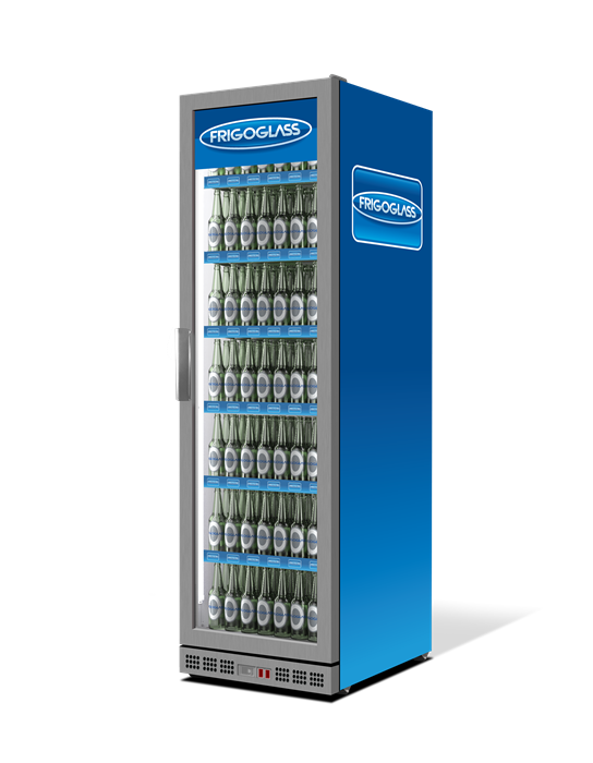 Шкаф холодильный Frigoglass MAX 450 Серый/механический замок/6 полок/6 цд/1 LED/выключение света, IP 24