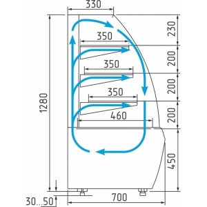 Витрина кондитерская Carboma K70 VV 0,9-1 Standard Паттерн (0110 Мариэль) - Изображение 2